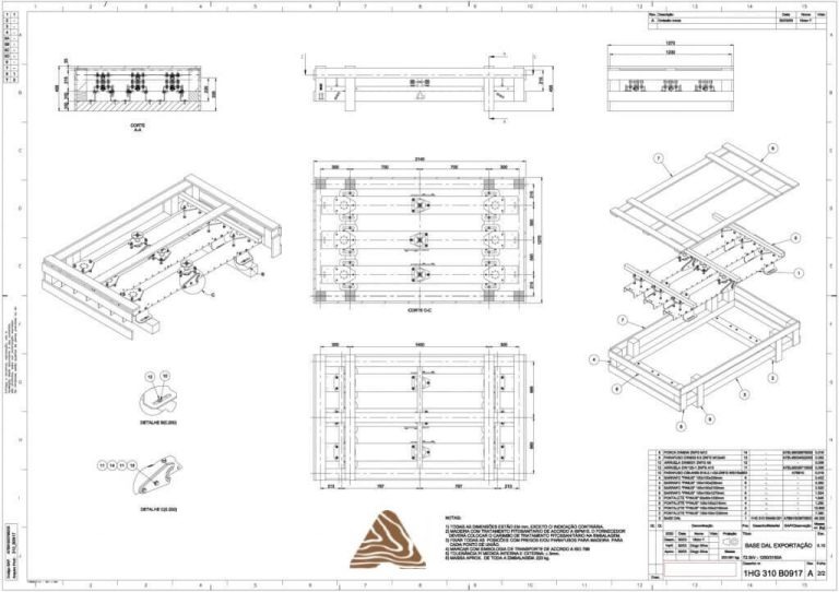 Projeto técnico de engradado industrial