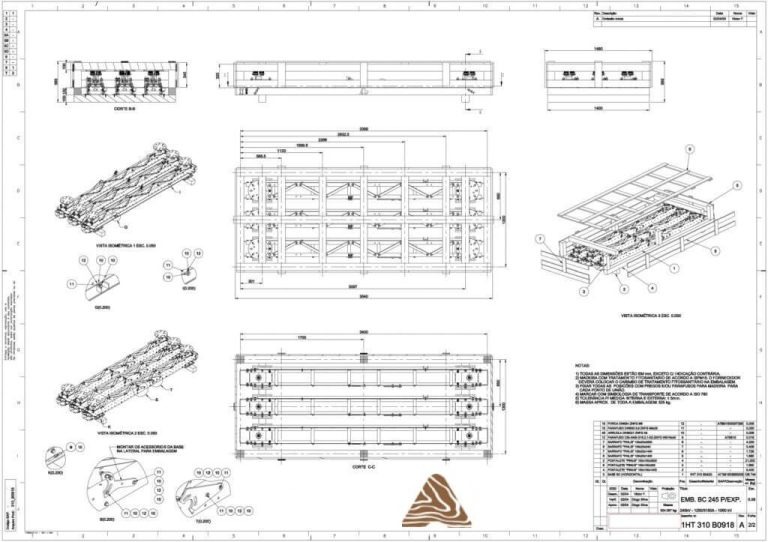 Projeto técnico de pallet de madeira